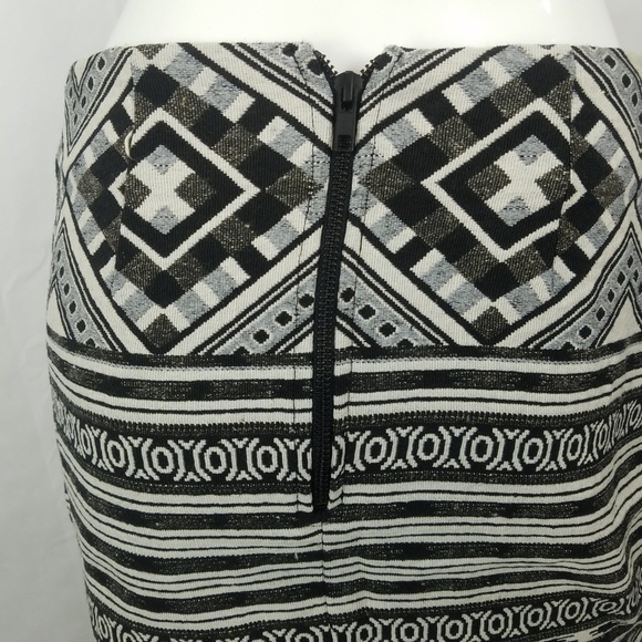 Topshop Monochrome Tassel Faux Wrap Mini Skirt - Picture 3 of 6